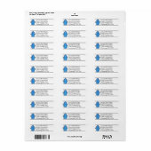  Blue Hamsa Return Address Labels (Full Sheet)