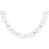 Blue Hand-Drawn Après Bébé Boy Baby Shower Vlaggetjes (Alle)