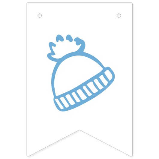 Blue Hand-Drawn Après Bébé Boy Baby Shower Vlaggetjes (Tweede vlag)