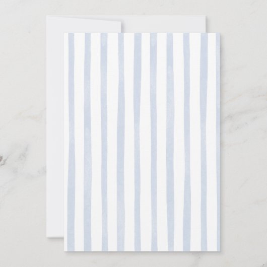 Blue Hand Drawn Baby is het brouwen van het Boy Ba Kaart (Achterkant)