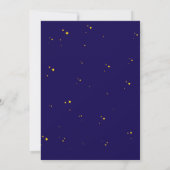 Blue Hand Drawn Celestial Star Moon Baby shower Kaart (Achterkant)