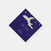 Blue Hand Drawn Celestial Star Moon Baby shower Servet (Hoek)