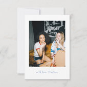 Blue Hand Drawn Coastal Bridesmaid Proposal Kaart (Achterkant)