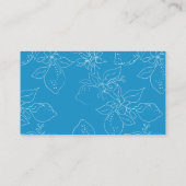 Blue Hand Drawn Lemon Wedding Drink ticket (Achterkant)