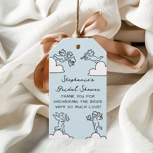 Blue Hand Drawn Match Made In Heaven Bridal Shower Cadeaulabel