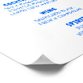 Blue Hand Drawn Seashell Coastal Bar Menu Poster (Hoek)