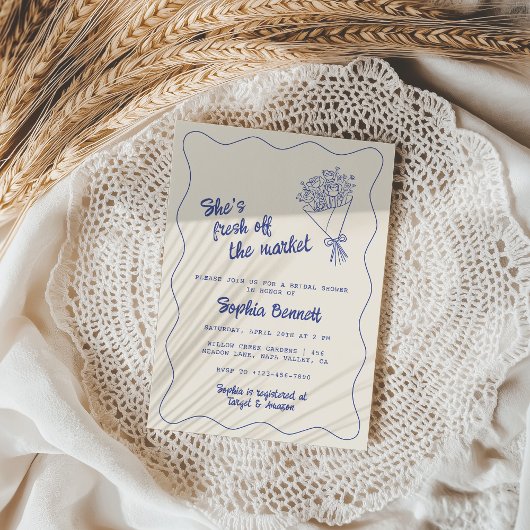 Blue Hand Fresh van het Vrijgezellenfeest van de M Kaart