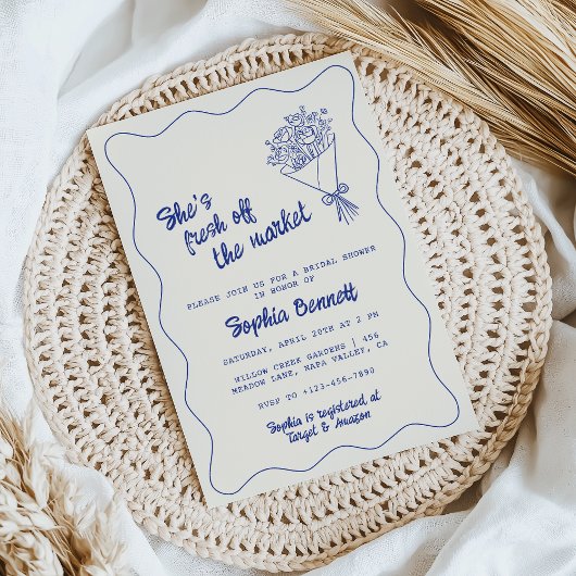 Blue Hand Fresh van het Vrijgezellenfeest van de M Kaart