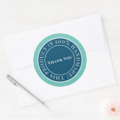 Blue Handgemaakte Labels Sticker (Envelop)