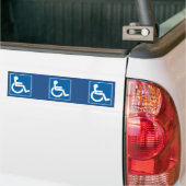 Blue Handicap Sign Bumpersticker (Op Truck)