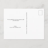 Blue Handlettering Photo Collage Baby shower Briefkaart (Achterkant)