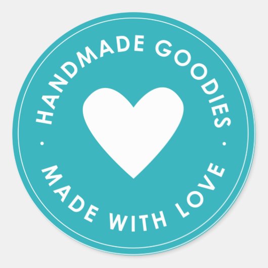 Blue Handmade Goodies Sticker (Voorkant)