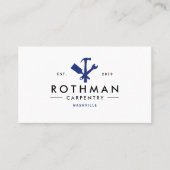 Blue Handyman / Carpenter Tools Home Improvement Visitekaartje (Voorkant)