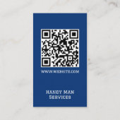 Blue Handyman reparatie Visitekaartje (Achterkant)