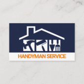 Blue Handyman Rooftop Home Repair Visitekaartje (Voorkant)