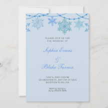 Blue Hanging Lights en Snowflakes Blue Wedding