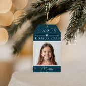 Blue Hanukkah Gift Tag Cadeaulabel