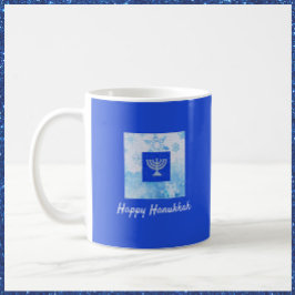 Blue Hanukkah Koffiemok