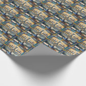 Blue Hanukkah Menorah Cadeaupapier (Hoek)