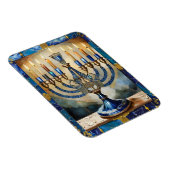 Blue Hanukkah Menorah Magneet (Rechterzijde)