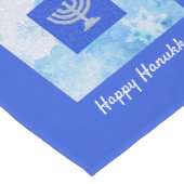 Blue Hanukkah Menorah Medium Tafelloper (Hoek)