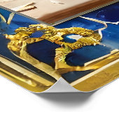 Blue Hanukkah Menorah Poster (Hoek)