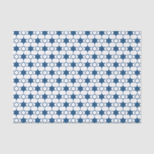 Blue Hanukkah sterren van David Holiday Gift Wrap Tissuepapier