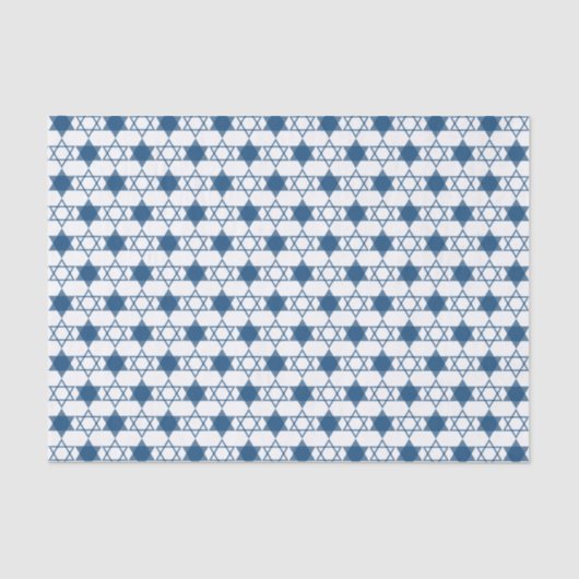 Blue Hanukkah sterren van David Holiday Gift Wrap Tissuepapier (Voorkant)