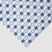 Blue Hanukkah sterren van David Holiday Gift Wrap Tissuepapier (Detail)