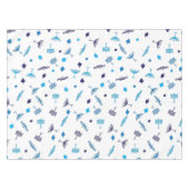 Blue Hanukkah-symbolen Tafelkleed (Voorkant (Horizontaal))