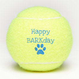 Blue Happy Barkday Birthday Pet Dog Speelgoed Tennisballen