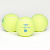 Blue Happy Barkday Birthday Pet Dog Speelgoed Tennisballen (Multi)