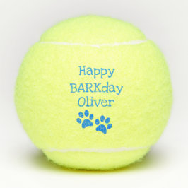 Blue Happy Barkday Birthday Pet Dog Speelgoed Tennisballen