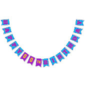 BLUE Happy Birthday | Bewerkbaar Vlaggetjes (Alle)