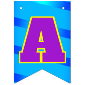 BLUE Happy Birthday | Bewerkbaar Vlaggetjes (Tweede vlag)