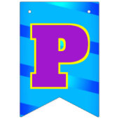 BLUE Happy Birthday | Bewerkbaar Vlaggetjes (Derde vlag)