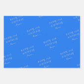 Blue Happy Birthday Inpakpapier Vel (Voorkant 2)