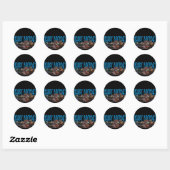Blue Happy Birthday Las Vegas Sticker (Vel)