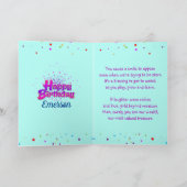 BLUE Happy Birthday (naam bewerkbaar kind / leefti Kaart (Binnen)