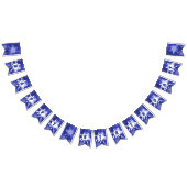 Blue Happy Birthday Painting Splatter Vlaggetjes (Alle)