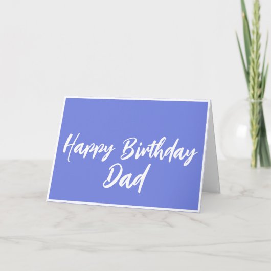 Blue Happy Birthday papa uit de Kaart van Daughter (Voorkant)