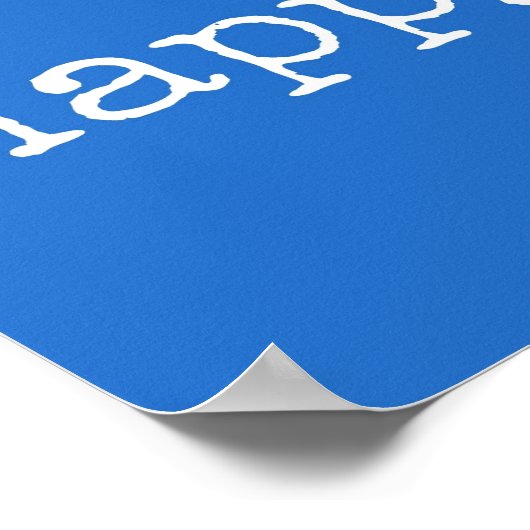 Blue Happy Birthday Poster (Hoek)