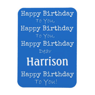 Blue Happy Birthday Song Premium Flexi Magnet Magneet