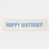 Blue Happy Birthday Spandoek (Horizontaal)
