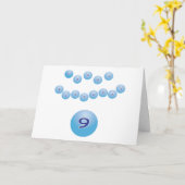 Blue Happy Birthday voor Boy Leage 9 Kaart (Gele Bloem)