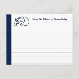 Blue Happy Cat gepersonaliseerde Kaarten