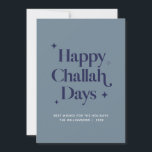 Blue Happy Challah Days Funny Hanukkah Feestdagenkaart<br><div class="desc">© Gorjo Design. Gemaakt voor je via het Zazzle platform. // Hulp nodig bij het aanpassen van uw ontwerp? Heb je andere ideeën? Neem contact met mij op via de knop hieronder.</div>