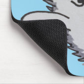 Blue Happy Cute Hedégel Mousepad Muismat (Hoek)