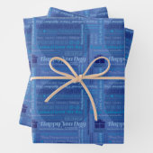 Blue Happy Days-inpakpapier Inpakpapier Vel (In situ)