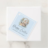 Blue Happy Easter Bunny Bedankjes Labels (In situ)